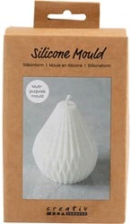 CC Siliconen Mal Geribbelde Druppelvorm 8x7 cm