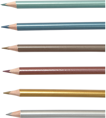 Colortime Kleurpotloden Metallic 6 stuks-2
