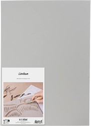 CC Linoleum plate Rubber 30 x 40cm Light gray