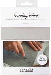 CC Linoleum plate Rubber 15 x 20cm Light gray