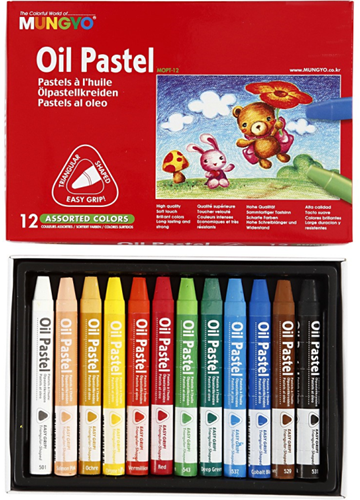 Mungyo Oliepastels Driehoek Set 12 stuks-3