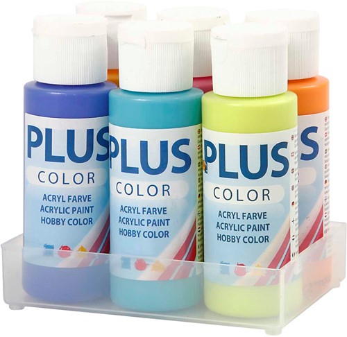 Plus Color Acrylverf Set 6x60 ml Kleurrijk