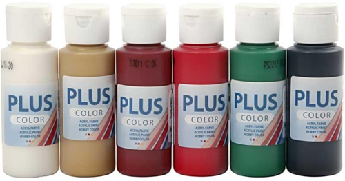 Plus Color Acrylverf Set 6x60 ml Kerst