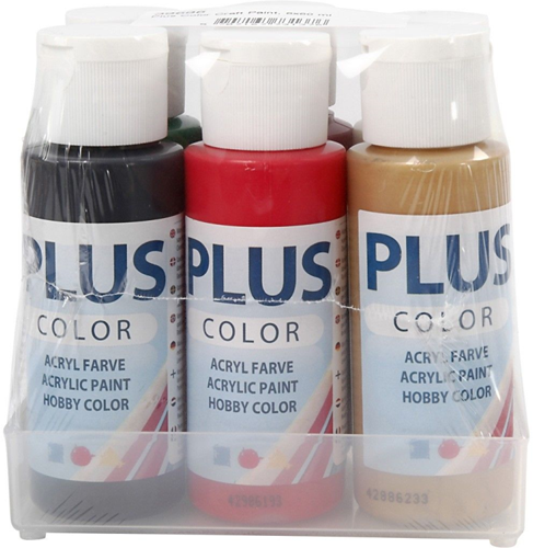 Plus Color Acrylverf Set 6x60 ml Kerst-3