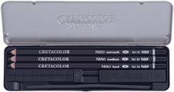 Cretacolor Teken- en Schetsset Nero Zwart 7-delig