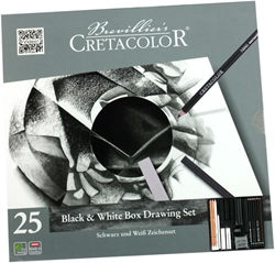 Cretacolor Black and White Box Metaal 25-delig
