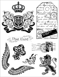 Viva Decor Silicone Stamps Crown, Lion, and Wings