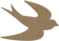Gomille MDF Figuren Zwaluwen 3 stuks 15 cm