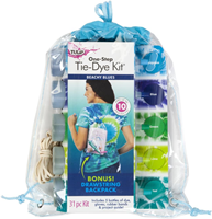 Tulip One Step Tie-Dye Backpack Kit Beachy Blues