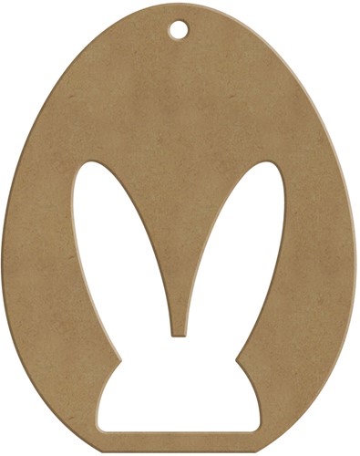 Gomille MDF Figuur 7,9x10 cm Ei Konijn