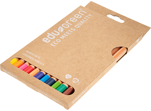 Edu Green Jumbo Kleurpotloden Set 12 stuks