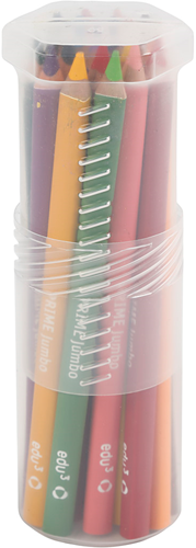 EDU Jumbo Coloured Pencils, assorted colours, thickness 10 mm, lead 6,25 mm, 18 pc/ 1 pack-3