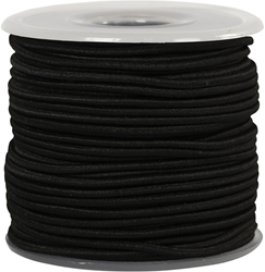 CC Elastiek Koord 2 mm 25 m Zwart