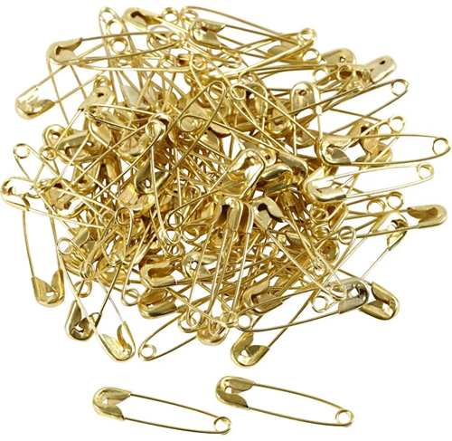CC Sicherheitsnadeln 22 mm Gold 100 Stück-3