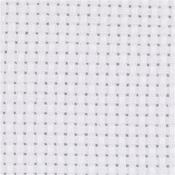 CC Aida Fabric, white, size 50x50 cm, 24 squares per 10 cm , 1 pc