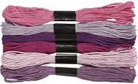 CC Embroidery Floss, purple, thickness 1 mm, 6 bundle/ 1 pack