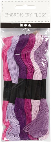 CC Embroidery Floss, purple, thickness 1 mm, 6 bundle/ 1 pack-2