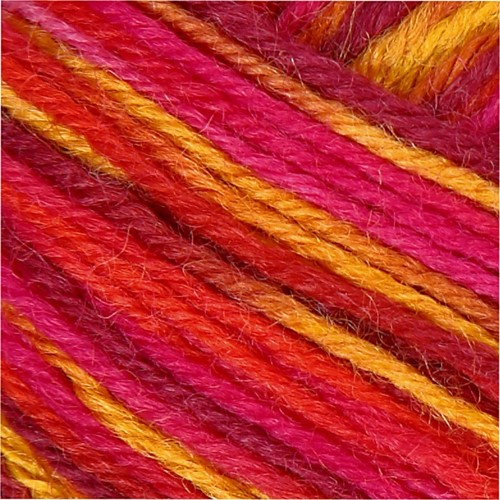 CC Creotime Sokkenwol 50gr Multigekleurd Rood Oranje