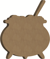 Gomille MDF Figuur 15x18 cm Heksenketel