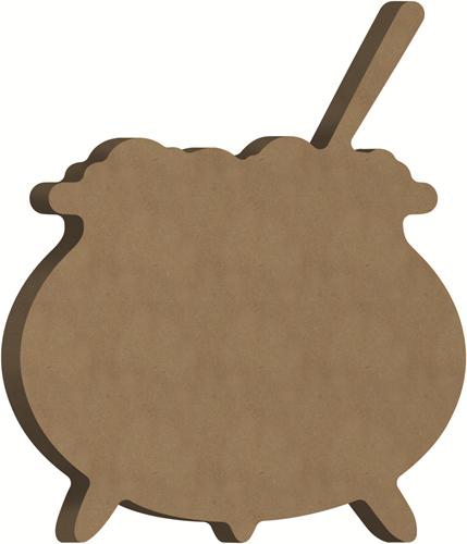 Gomille MDF Figuur 15x18 cm Heksenketel