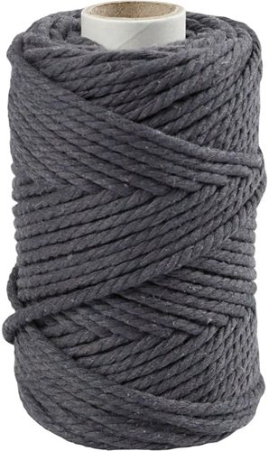 CC Macramékoord 4 mm 55 m Grijs