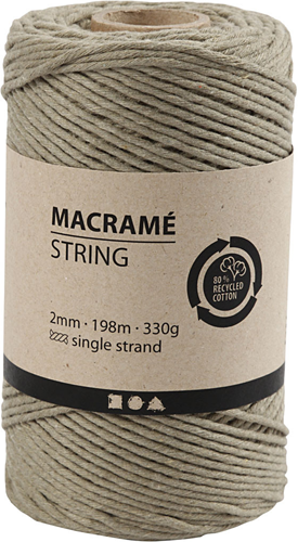CC Macramékoord 2 mm 198 m Mosgroen-2