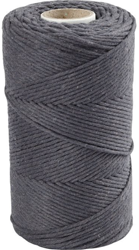 CC Macramékoord 2 mm 198 m Grijs