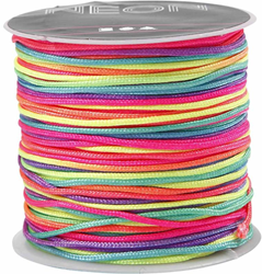 CC Macramé Koord 1 mm Multi Neon 28 m