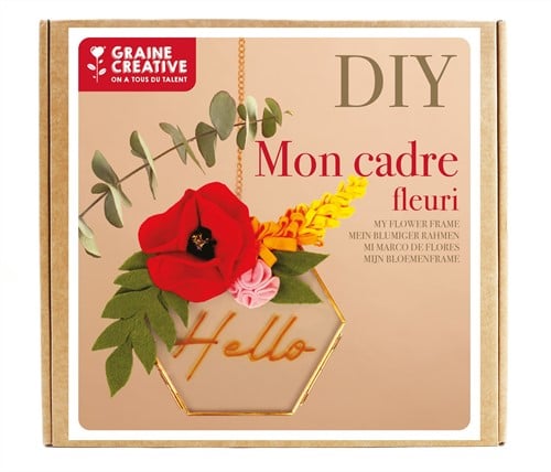 GC DIY Kit Vilten Bloemen Frame Hanger Hexagon