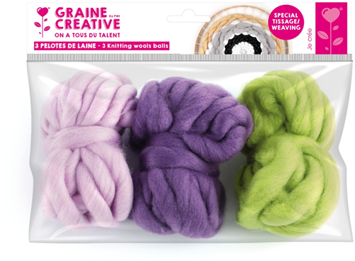 GC Mega Weef Garen 3x5 m Paars Groen Mix-2
