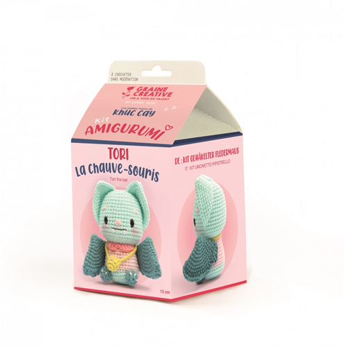 GC Amigurumi Haakpakket Tori de Vleermuis 13 cm
