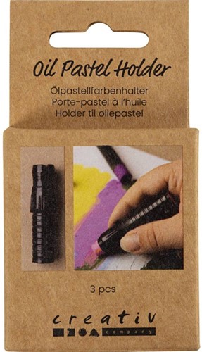 CC Ölpastellhalter Schwarz, 3er-Pack-3