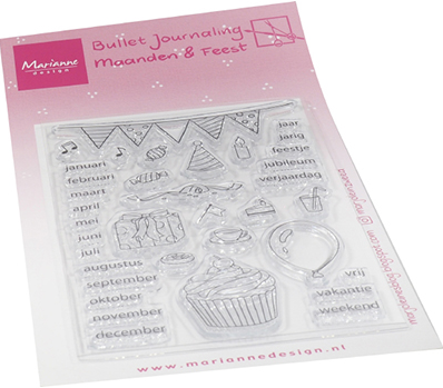 Marianne Design MZ1907 BuJo Maanden en Feest 85x120 mm