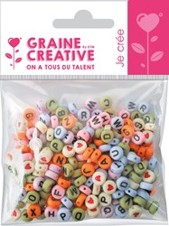 GC 250 Multicolored Alphabet Beads