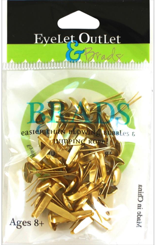 Splitpennen 8 mm Goud 40 stuks