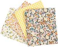 CC Patchwork Stof 45x55 cm Geel 4 stuks
