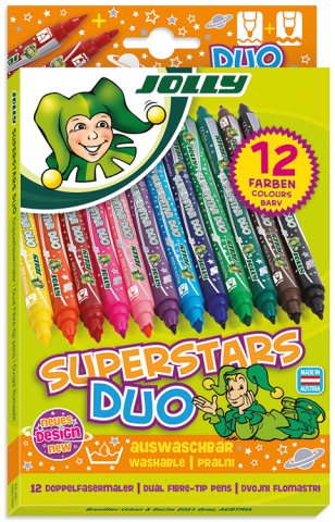 Jolly Superstar Duo Markers 12 Farben