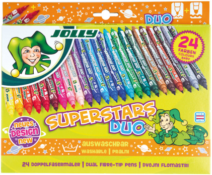 Jolly Superstar Duo Marker Set 24 kleuren