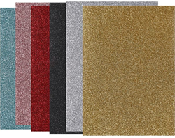 CC Iron on foil, assorted colours, 148x210 mm, glitter, 6x10 sheet/ 1 pack