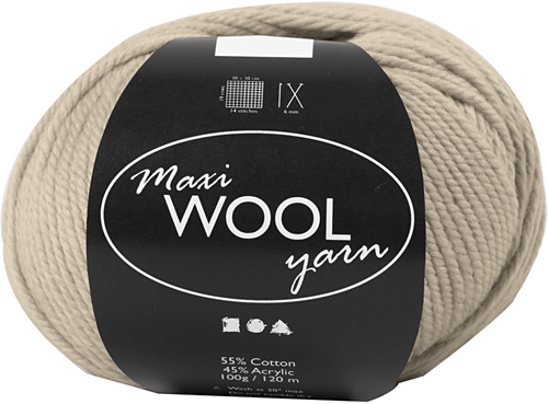 CC Maxi Wolgaren 100 gr Zandkleur