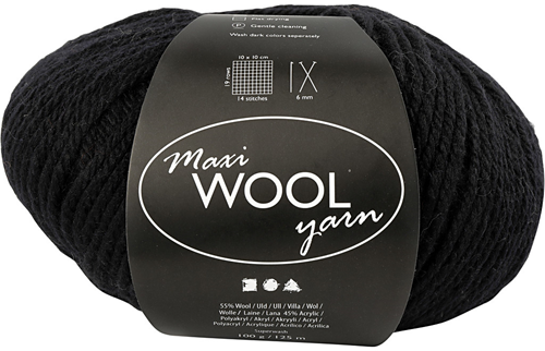 CC Maxi Wolgaren 100 gr Zwart