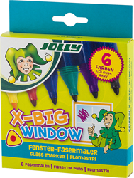 Jolly X-Big Glas Markers 6 stuks