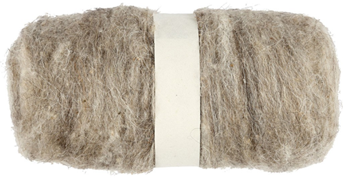 CC Gekaarde Wol 100gr Naturel