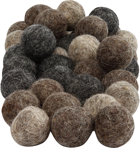 CC Wol Kralen 20 mm Naturel 64 stuks