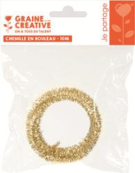 GC Chenilledraad op Rol 6 mm Goud 10m