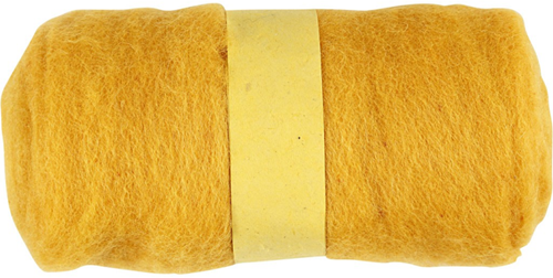 CC Gekaarde Wol 100gr Geel