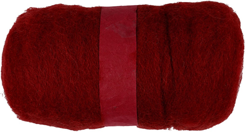 CC Gekaarde Wol 100gr Warm Rood