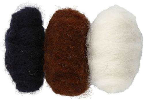CC Gekaarde Wol Set 3x10gr Natuurlijk