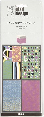 CC Decoupagepapier Vrolijke Kleuren 25 x 35 cm 8 vel