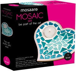 Mosaaro Mozaiek set Glas Mozaiek Kaarsenhouder Hart MA1011